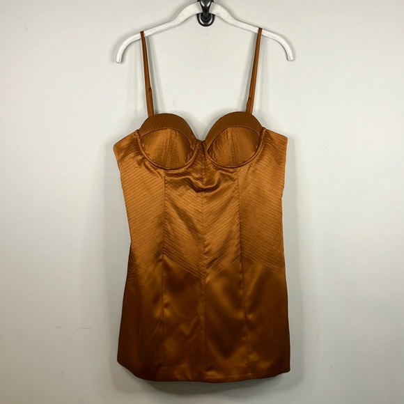 NBD Collins mini dress in Metallic Bronze - Picture 3 of 12